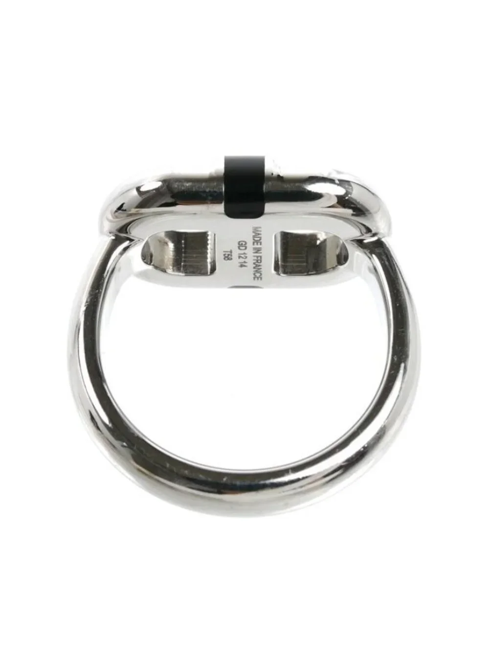 Hermes Stainless Steel Maillon Ring